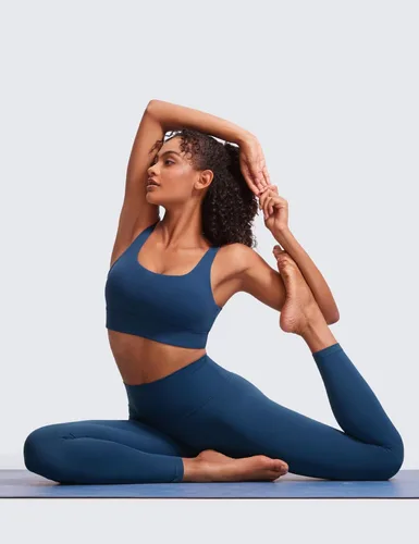 Vista 81 de CRZ YOGA Butterluxe - Brasier deportivo con espalda en U para mujer, cuello redondo, acolchado, de bajo impacto, para yoga, entrenamiento