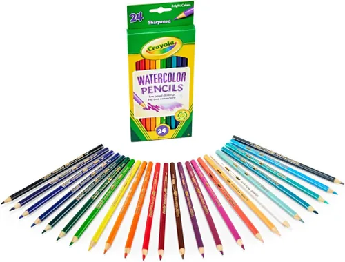 Vista 2 de Lápices de colores de acuarela Watercolor de Crayola, 24 unidades, Paquete de 1, Variados