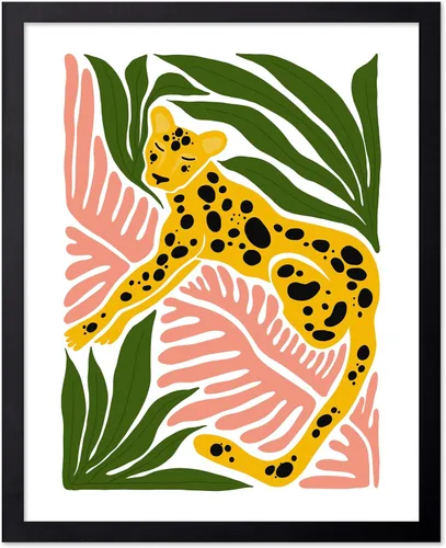 Vista 69 de Poster Master Póster de gato – Estampado floral retro – Arte de flores – Arte colorido de gato – Arte bohemio chic – Arte abstracto genial – Arte