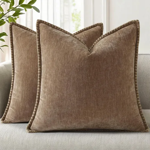 Vista 41 de decorUhome Juego de 2 fundas de almohada de felpilla suave y acogedora de otoño de 12 x 12 pulgadas, fundas decorativas modernas de terciopelo Aqua