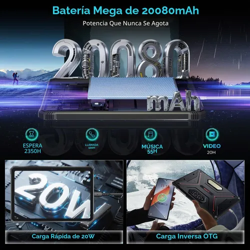 Vista 4 de HOTWAV R9 Ultra 5G Rugged Tablet with Pen, 24GB+512GB+2TB 11" 2K 20080mAh