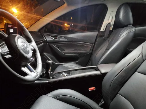 Vista 5 de Kit de luces LED interiores blancas para Mazda 3 Hatchback 2014 2015 2016 2017 2018 Paquete de bombillas LED interiores súper brillantes de 6000K +
