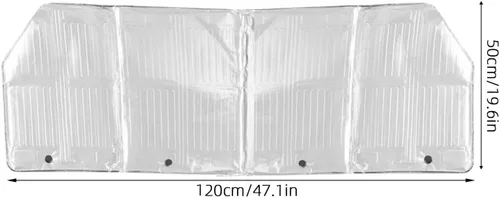 Vista 2 de Hemoton (47.2 * 19.7 in) Protector de protección antisalpicaduras de aceite Barrera de aceite antiadherente Protector de aceite de aluminio