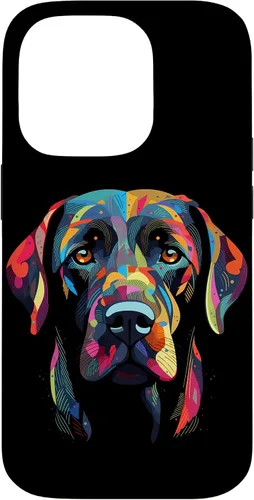 Vista 17 de Labrador Retriever - Carcasa para iPhone 17, diseño de cara de perro, color negro