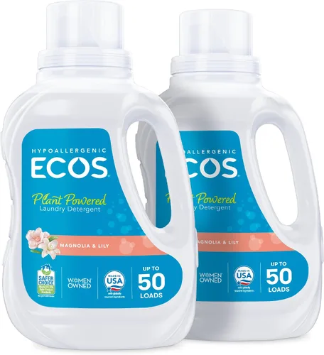 Vista 13 de ECOS Detergente Líquido para lavandería, 100 Cargas - Jabón para lavandería probado por dermatólogos - Hipoalergénico, Certificado EPA Safer Choice