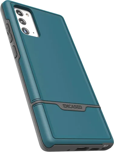 Vista 8 de ENCASED Funda resistente para Galaxy Note 20 (2020 Rebel Armor) de grado militar, cubierta protectora resistente (Samsung Note 20), azul turquesa