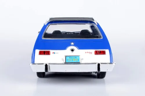 Vista 8 de Motormax 1974 AMC Gremlin X 1:24 Modelo fundido a presión Forgotten Classics Series 79045 Azul