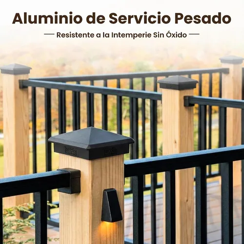 Vista 2 de Tapa de poste de pirámide de aluminio de 3.5 x 3.5 pulgadas para postes estándar de 4 x 4 (real 3.5 x 3.5 pulgadas), fundido de alta resistencia