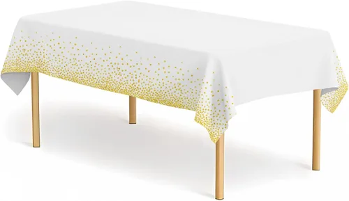 Vista 9 de Paquete de 2 manteles de plástico a cuadros en blanco y negro para fiestas, desechables de 54 x 108 pulgadas, mantel rectangular con bandera a