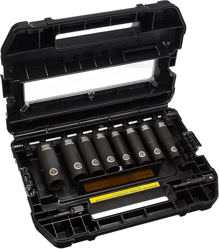 Vista 5 de DEWALT - Juego de dados de impacto, 1/2 unidad, 10 piezas, adaptador de vaso de impacto de 1/4" a 1/2" (DW22812)
