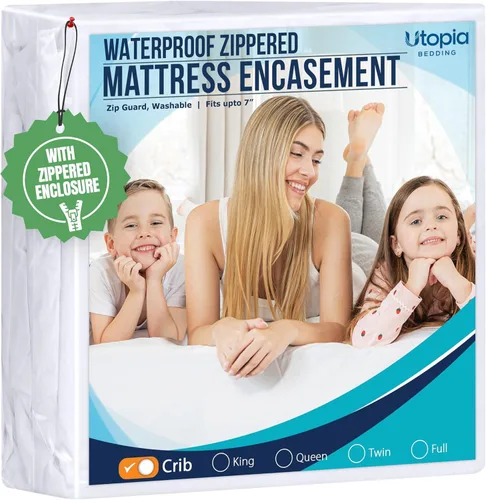 Vista 25 de Utopia Bedding - Protector de colchón Twin con zíper, 100% impermeable, a prueba de chinches y ácaros del polvo, funda para colchón absorbente de 6