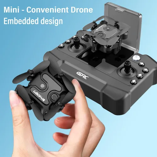 Vista 3 de Mini dron con cámara 4K y estabilización de seis ejes Mini Shuttle FPV Drone plegable UAV encubierto de cuerpo pequeño con una tecla
