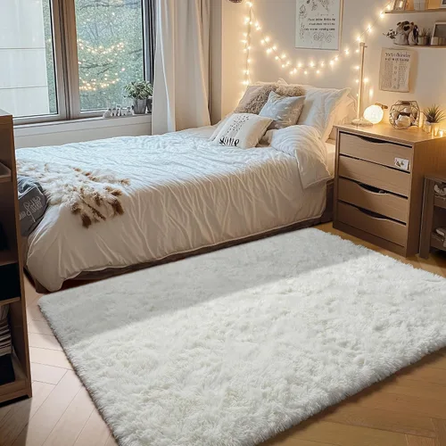 Vista 31 de ONASAR - Alfombra de pasillo negra de 2 x 6 pies, esponjosa, lavable, ultrasuave, afelpada, peluda, tapete para bebés, dormitorio de niños, armario