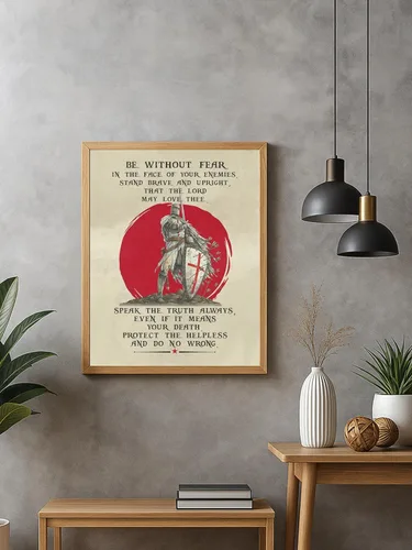 Vista 7 de AMERICAN LUXURY GIFTS Be Without Fear Christian Armor of God Warrior - Decoración de pared inspiradora de fe para el hogar, oficina, iglesia, cueva