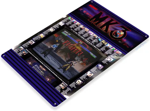 Vista 2 de Tinworld Cartel de estaño: Mortal Kombat 3 Arcade Game Room Marquesina Retro Classic Gaming Console C728