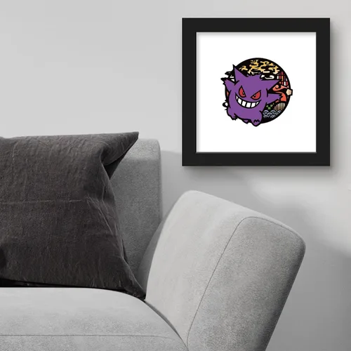 Vista 3 de Trends International Gallery Pops Pokémon - Póster de pared de Wagara Gengar, 12.00 x 12.00 pulgadas, versión de marco negro