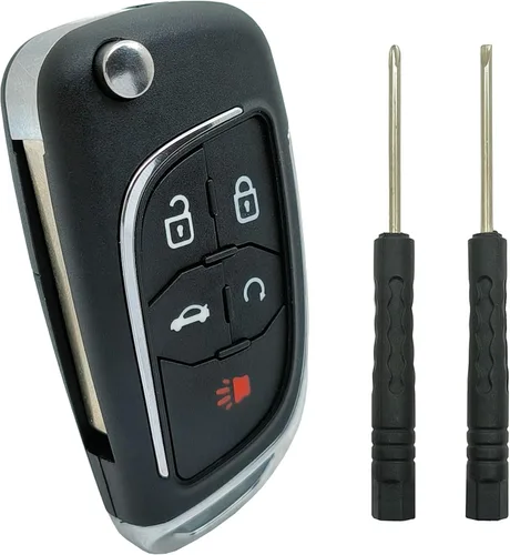 Vista 8 de Carcasa de repuesto para llavero compatible con Chevrolet Chevy Equinox Sonic GMC Terrain, control remoto de entrada sin llave para llave de coche