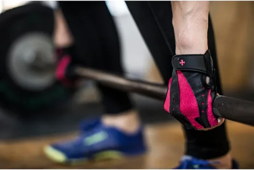 Vista 5 de Guantes Harbinger Pro para mujer con palma de cuero acolchada con ventilación para levantamiento de pesas, entrenamiento, fitness y entrenamientos