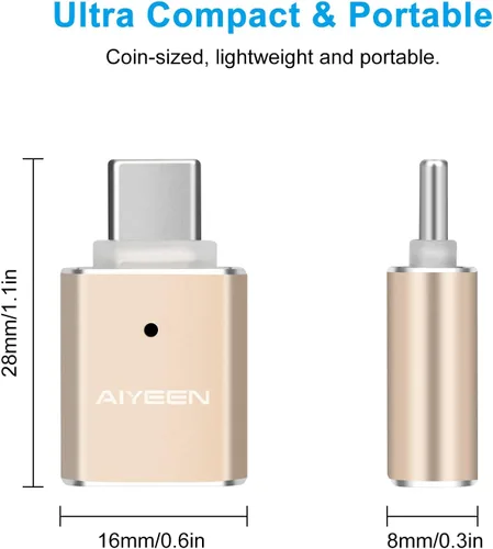 Vista 2 de Adaptador USB C a USB (paquete de 2), USB C macho a USB 3.0 hembra adaptador OTG convertidor compatible con MacBook Pro 2019/2018/2017, MacBook Air