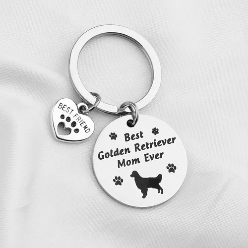 Vista 2 de FUSTMW - Llavero con texto Best Boxer Boston Terrier