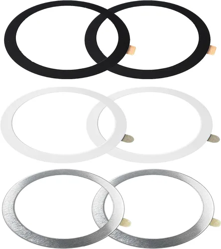 Vista 10 de TENOC - Adhesivo universal de metal para anillo, 6 unidades, Bkack+Plata Compatible con teléfonos celulares iPhone/Samsung/Android, cargador