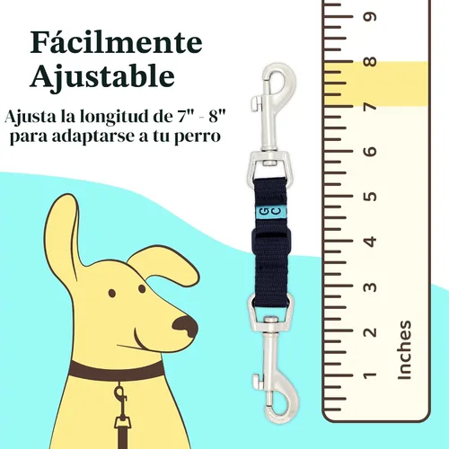 Vista 3 de Collar Companion - Clip de Respaldo Ajustable para Arnés de Perro, Púas, Collares de Pellizco, Gentle Lead - Cierre de Respaldo de Doble Extremo