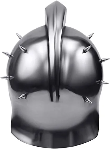Vista 3 de Armadura de casco estilo gladiador romano Máximo con picos, plateado