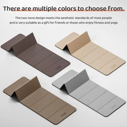 Vista 7 de Foldable Yoga Mat Exercise Mat for Home Workout, Comfortable and Durable, 8mm Thick Portable Folding Mat, Non-Slip, Pilates Mat Thick, Outdoor Use