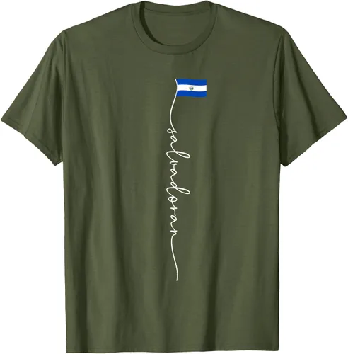 Vista 44 de Camiseta con la bandera salvadoreña de El Salvador