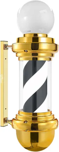 Vista 9 de Mini luz de poste de barbero de plata de 20 pulgadas Plateado