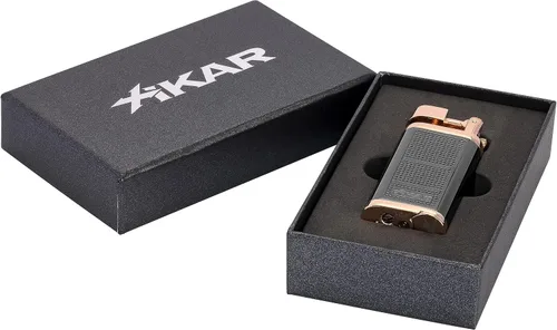 Vista 7 de XIKAR® Encendedor de llama suave Pipeline negro y rosa