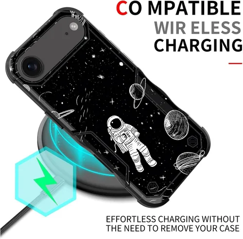 Vista 5 de Funda para iPhone Air, [doble capa] [protección contra caídas de grado militar de 10 pies] Funda resistente a prueba de golpes para iPhone Air