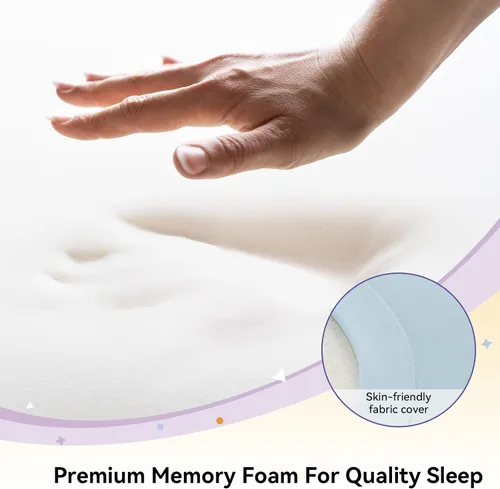 Vista 6 de Almohada cervical para el alivio del dolor - Almohada refrescante para dormir de lado, almohada ergonómica de espuma viscoelástica para el soporte