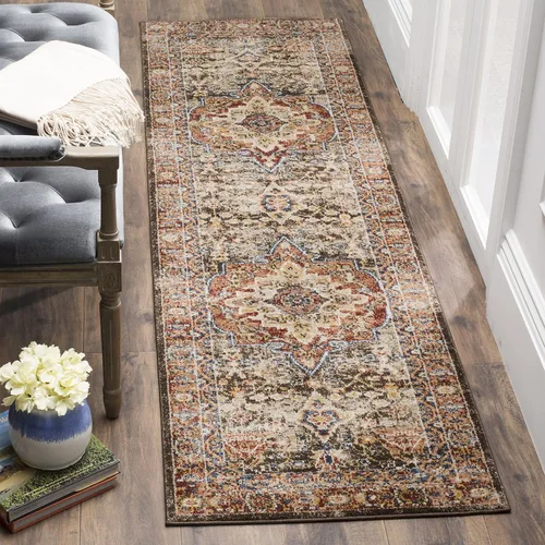 Vista 36 de SAFAVIEH Bijar Collection - Alfombra decorativa de 2 pies 3 pulgadas x 4 pies, marfil y óxido, diseño oriental envejecido, no desprende pelusa