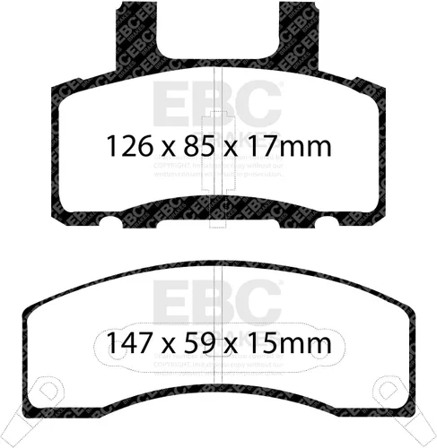 Vista 2 de EBC Brakes DP61274 Serie 6000 Greenstuff Pastilla de freno para camiones y SUV