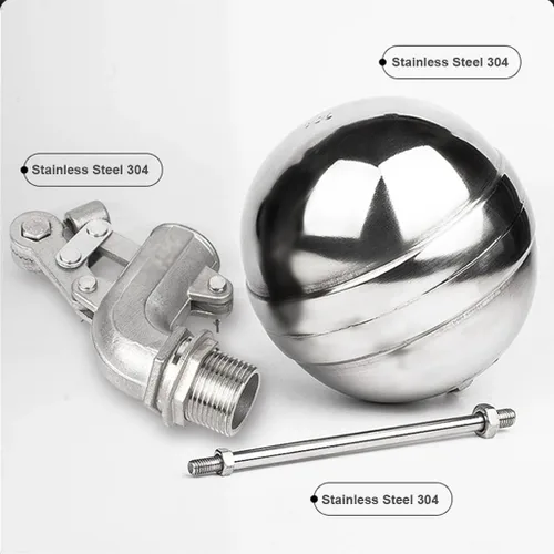 Vista 3 de 1pcs Adjustable Floating Ball Valve, 304 Stainless Steel Elbow Float Valve, Water Level Controller for Water Tank Towers(1inch)