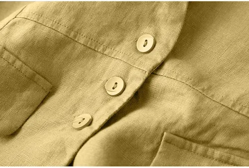 Vista 6 de Chaleco de lino sin mangas para mujer, casual, holgado, cuello en V, chaqueta de chaleco
