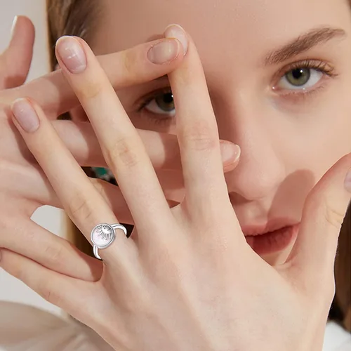 Vista 5 de YFN Anillos de plata de ley con diseño de animales, anillos abiertos ajustables, regalos de joyería para mujeres y hombres