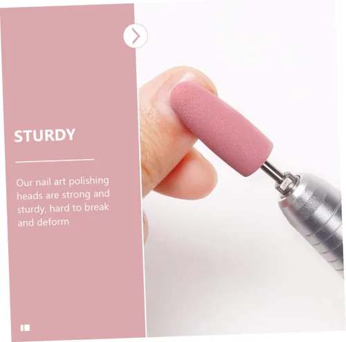 Vista 9 de 10 piezas de pulidor de uñas de salón de manicura suministros de arte de uñas brocas de goma brocas de lijado de uñas brocas de manicura brocas