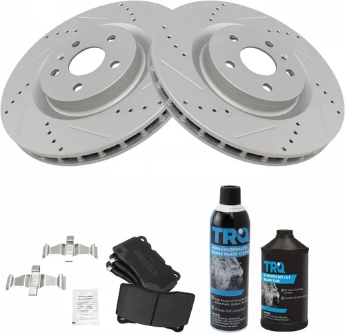 Vista 2 de TRQ Kit de rotor de freno metálico delantero compatible con Camaro SS Regal Turbo
