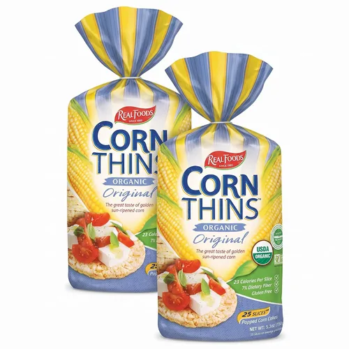 Vista 7 de Real Foods, Corn Thins Original Orgánico, 5.3 onzas
