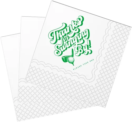 Vista 9 de SharkBliss Servilletas de cóctel de golf, servilletas de papel desechables para cumpleaños de 19 años, para temática de golf, decoración de mesa