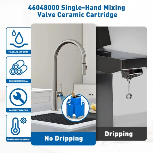 Vista 4 de Reemplazo para Grohe 46048000 Single Handle - Válvula mezcladora de cerámica (1.811 in)