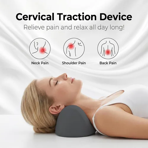 Vista 6 de Almohada de cuello pequeña para aliviar la presión del dolor cervical con suave y transpirable