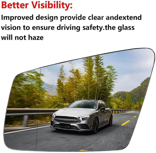 Vista 3 de Reemplazo de vidrio de espejo calefactado del lado izquierdo del conductor para Mercedes-Benz Clase S/C/E W212 W204 W221 - Calefacción eléctrica