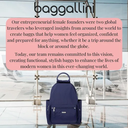 Vista 41 de Baggallini Mochila todo el día para mujer con pulsera de teléfono RFID, Negro, talla única