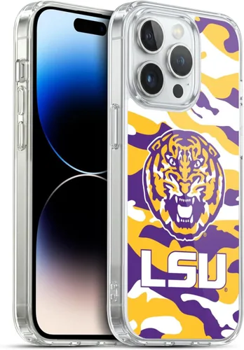 Vista 262 de Head Case Designs Funda de gel suave con licencia oficial de la Universidad Estatal de Louisiana LSU Camou compatible con Apple iPhone 7 Plus/iPhone