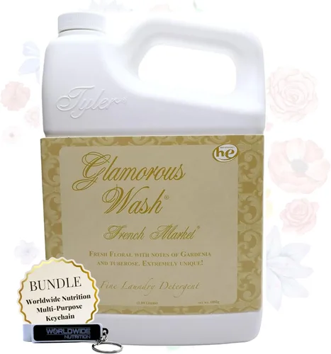 Vista 23 de Worldwide Nutrition Paquete Compatible con Tyler Glamorous Wash Diva Detergente Líquido para la Ropa - Lavable a Mano y a Máquina Detergente