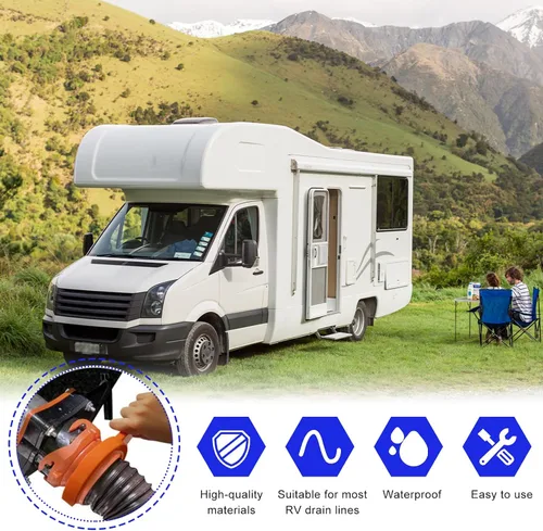 Vista 6 de Ohleats 2 llaves de manguera de alcantarillado de RV, llave de accesorios multiusos para conectar y desconectar mangueras de alcantarillado, se