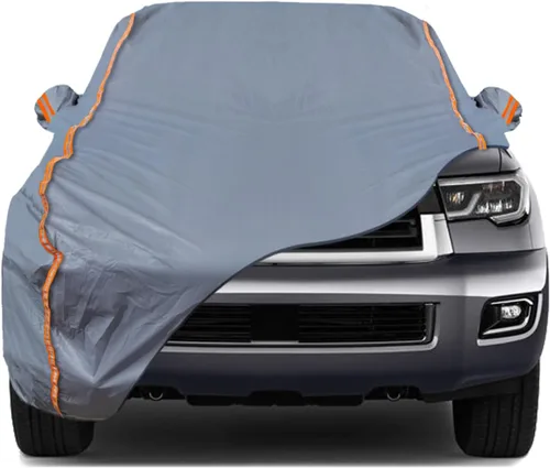 Vista 21 de TUCAREST - Funda de auto completa de 6 capas de alta calidad, diseño de cremallera de carcasa dura, impermeable, resistente a la intemperie